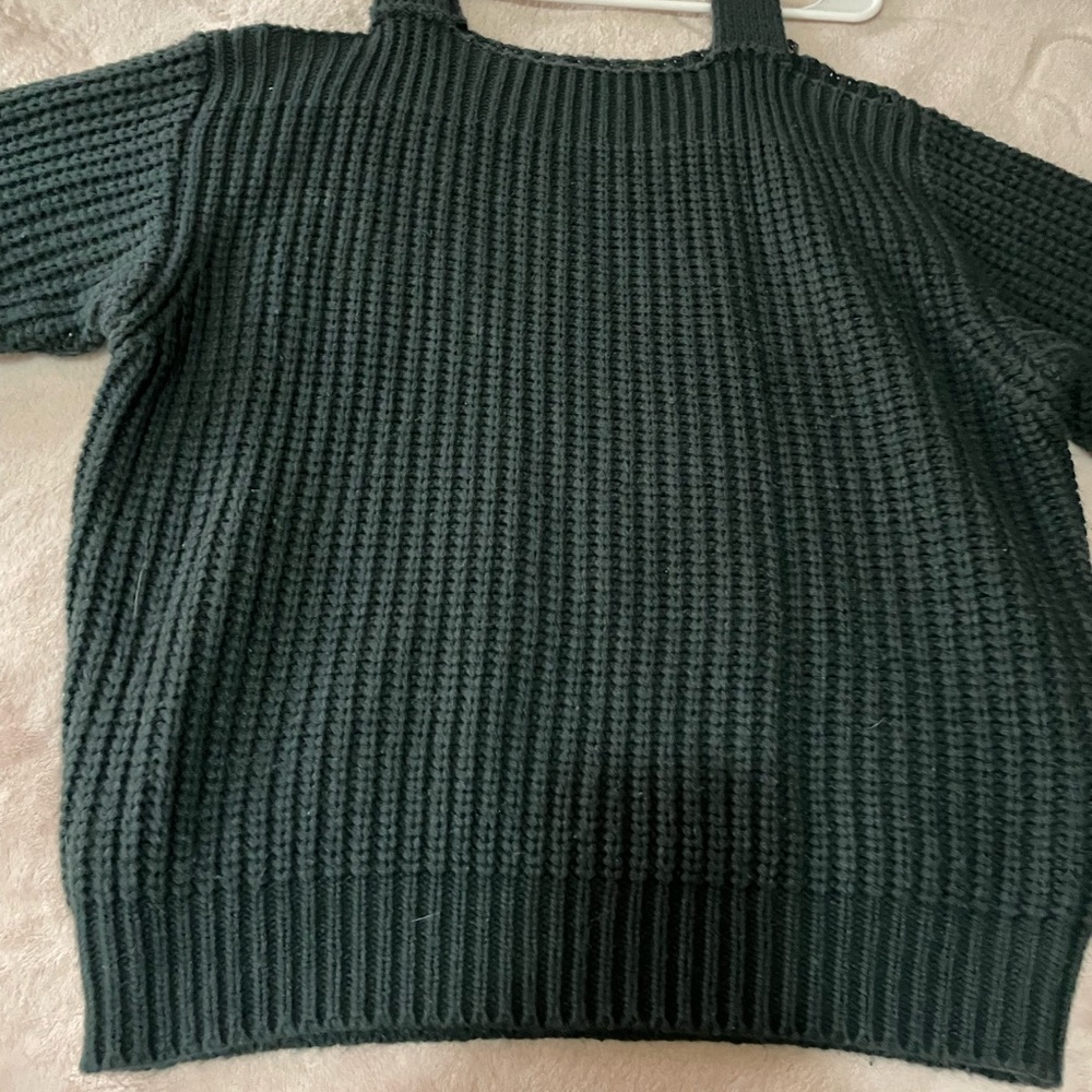 Honey Punch Off-the-Shoulder Black Sweater